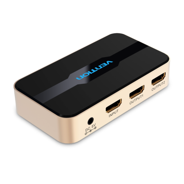 1 be 2 ki, 4K@30Hz, alumínium ötvözet, HDMI splitter
