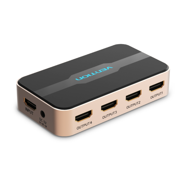 1 be 4 ki, 4K@30Hz, alumínium ötvözet, HDMI splitter