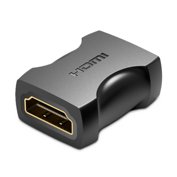 HDMI 2.0/anya -> HDMI 2.0/anya, fekete, PVC, kétirányú, HDMI adapter
