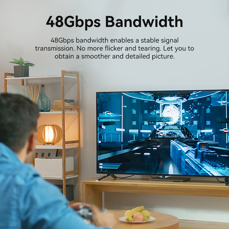 HDMI 2.1/anya -> HDMI 2.1/anya, szürke, alumínium ötvözet, kétirányú, HDMI adapter
