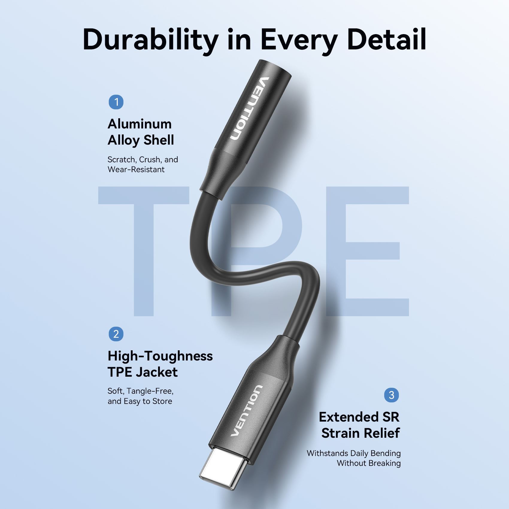 USB-C/apa -> 3,5mm miniJack/anya, fekete, alumínium házas, DAC chippes, 0,1m, audio adapter (dobozos kiszerelés)