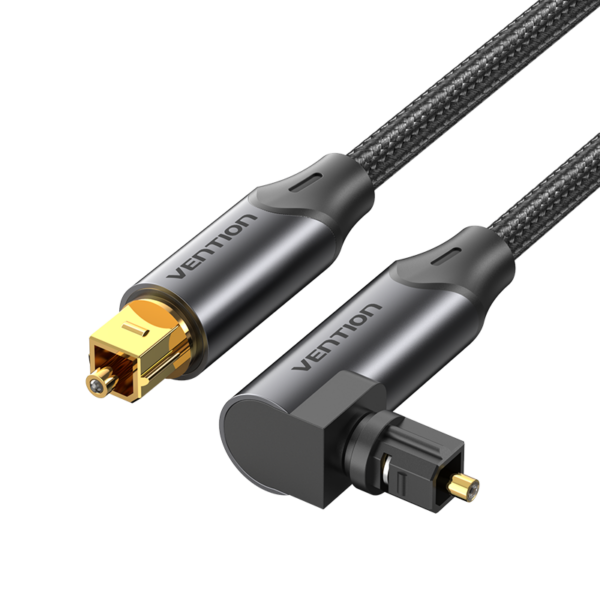 TOSLINK/apa -> TOSLINK/apa, fekete, fonott, 5m, optikai audiokábel
