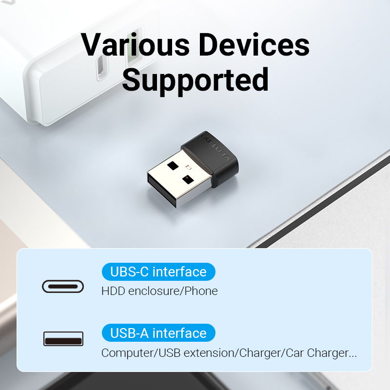 USB-A 2.0/apa -> USB-C 2.0/anya, fekete, PVC házas, OTG adapter