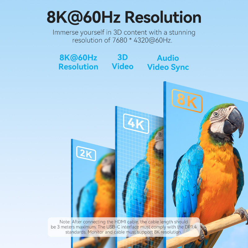 USB-C/apa -> HDMI 2.1/anya, fekete, fonott, 8K@60Hz, 0,25m, USB-C–HDMI adapter