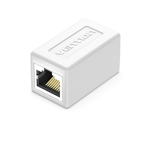 Cat6 FTP RJ45 átmenő csatlakozó, fehér, PVC