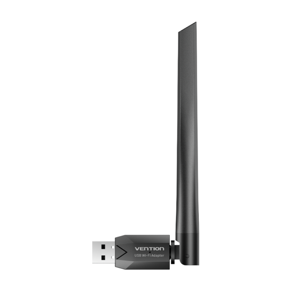 USB-A, AC650, kétsávos, 6dBi antenna, fekete, ABS, Wi-Fi adapter