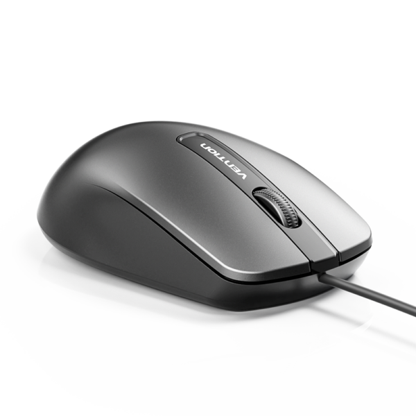USB-A, 3 gombos, 1200 DPI, fekete, ABS, 1,5m, vezetékes egér