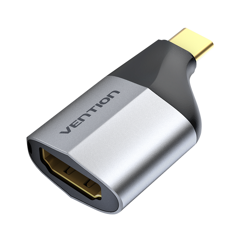 USB-C/apa -> HDMI 2.0/anya, szürke, alumínium ötvözet, USB-C–HDMI adapter