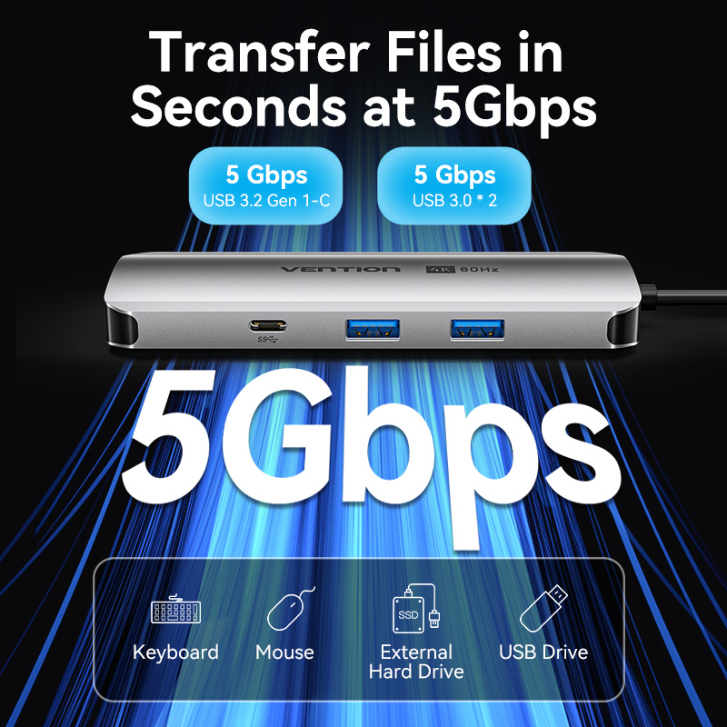 9in1 USB-C/apa -> HDMI 2.0 + USB-C 3.2 + 2×USB-A 3.0 + RJ45 + SD + TF + 3,5mm miniJack + USB-C (PD 100W), szürke, alumínium házas, 0,15m, dokkoló