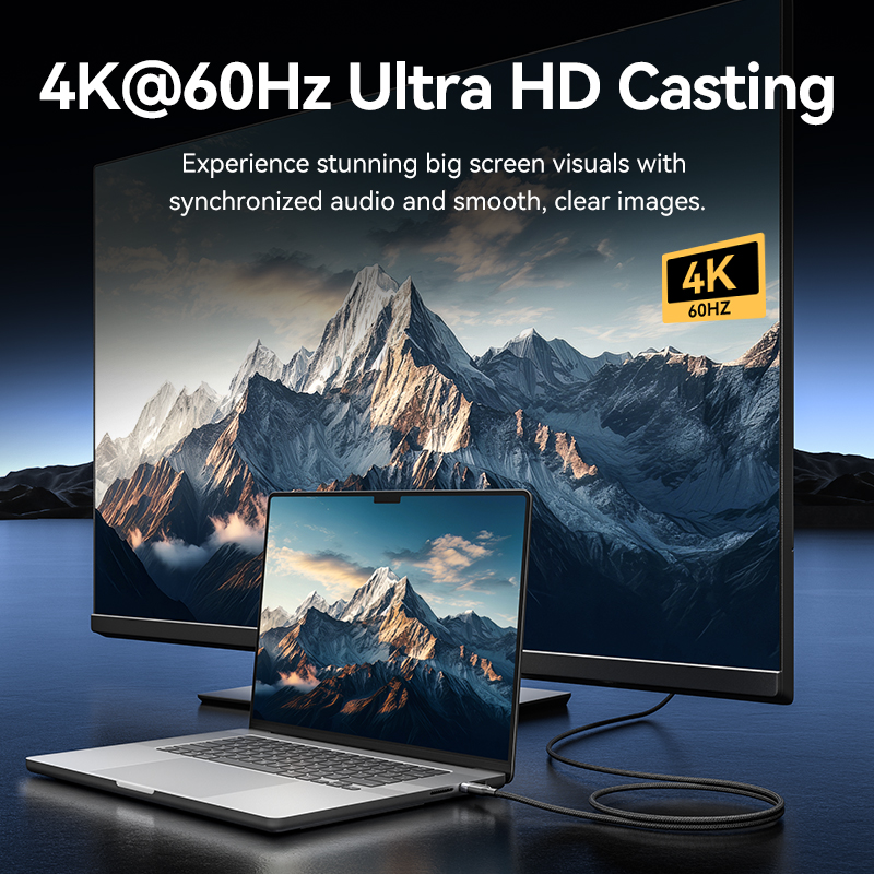 USB-C 3.2 Gen2/apa -> USB-C 3.2 Gen2/apa, fekete, alumínium házas, fonott, 5A, 100W, 4K@60Hz, 0,5m, adat- és töltőkábel