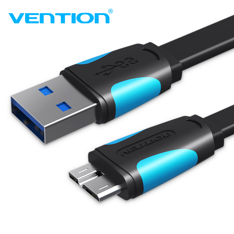 USB-A 3.0/apa -> Micro-B/apa, fekete, PVC, 2A, 10W, 0,5m, lapos, adat- és töltőkábel