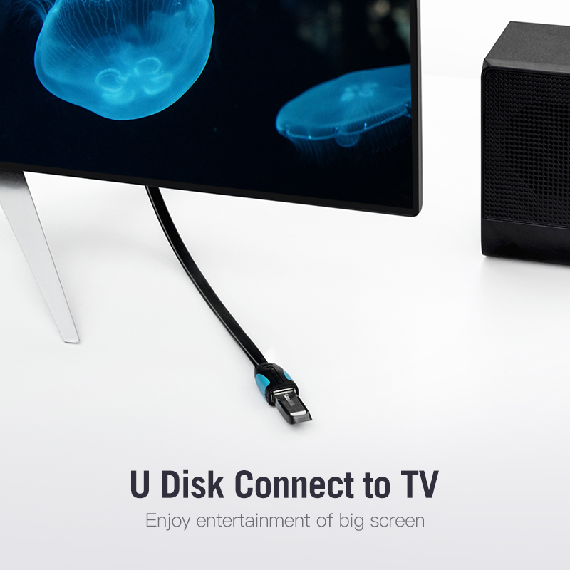 USB-A 3.0/apa -> USB-A 3.0/anya, fekete, PVC, lapos, 1m, hosszabbító kábel